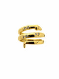 Anillo Triple Línea dorado baño oro 18K Alenza