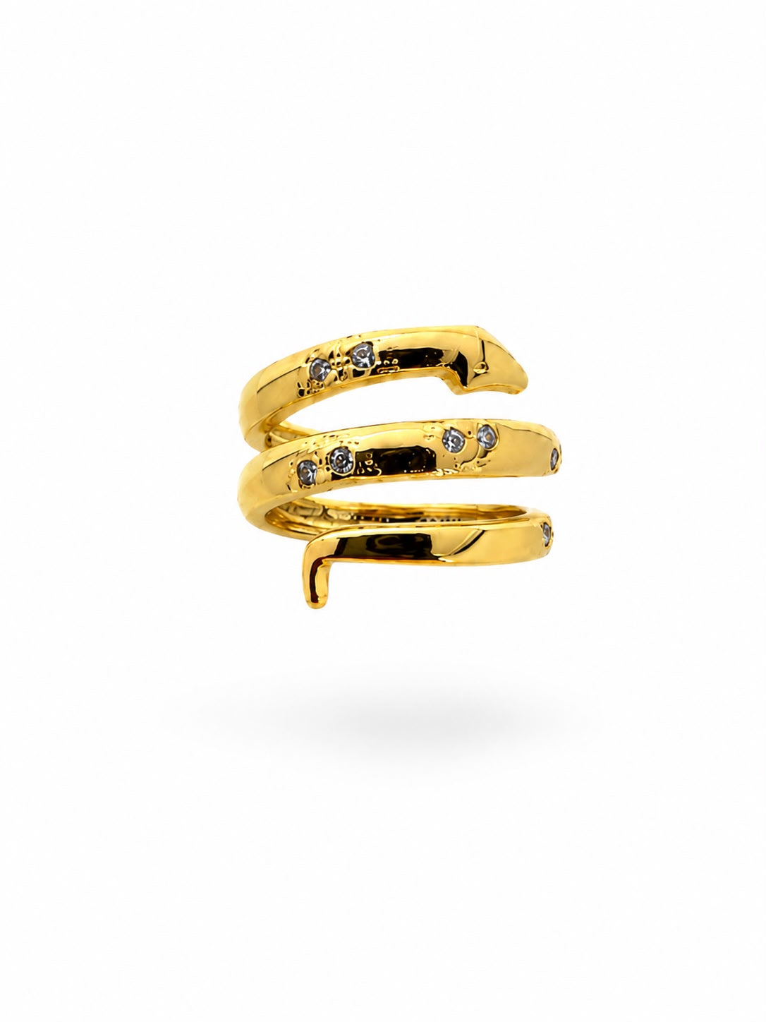 Anillo Ajustable Triple Línea con Baño de Oro 18K
