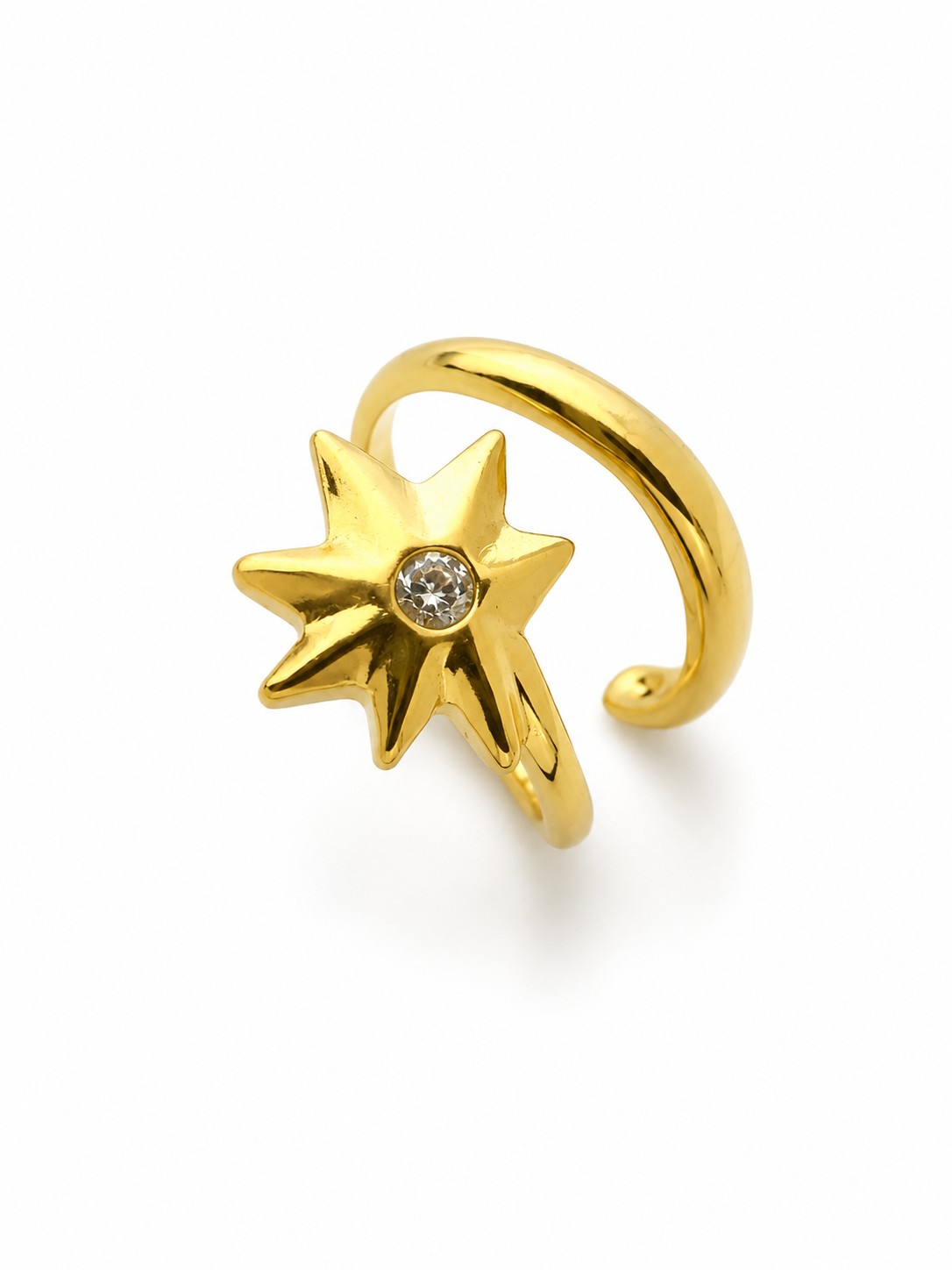 Anillo Ajustable Estrella Alenza con Baño de Oro 18K