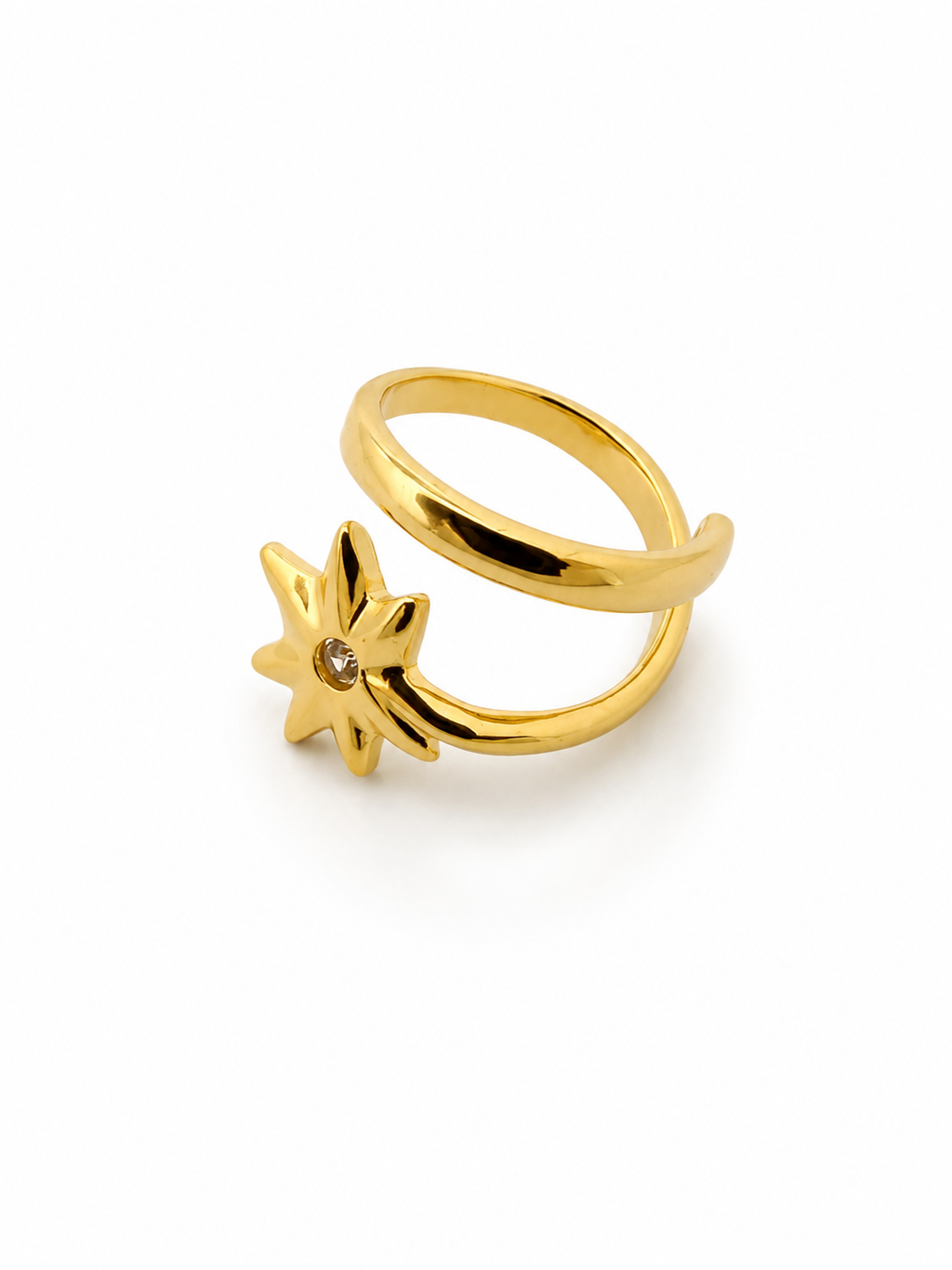 Anillo Ajustable Estrella Alenza con Baño de Oro 18K