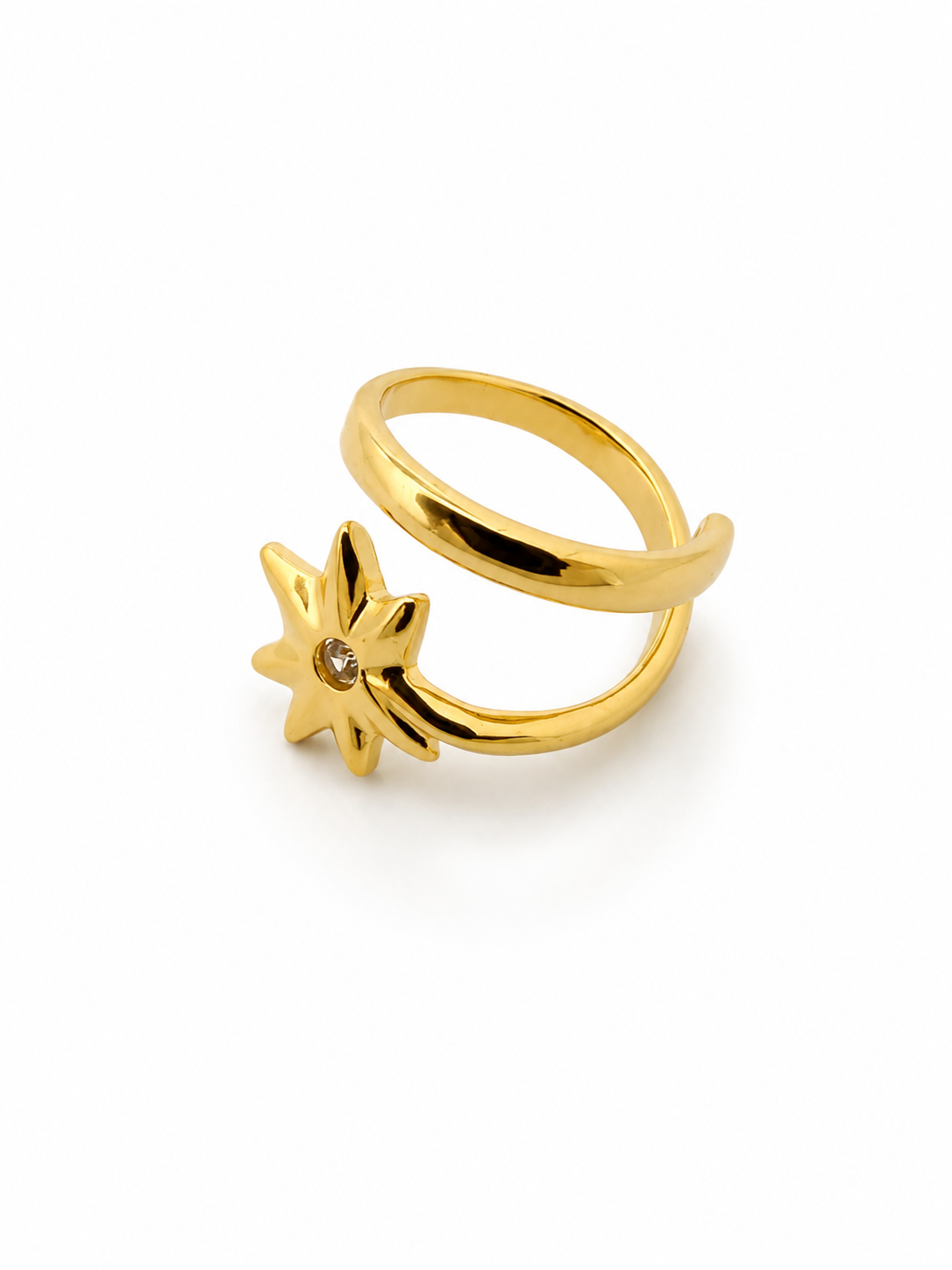 Anillo Ajustable Estrella Alenza con Baño de Oro 18K