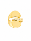 Anillo Bold Fusion dorado baño oro 18K Alenza