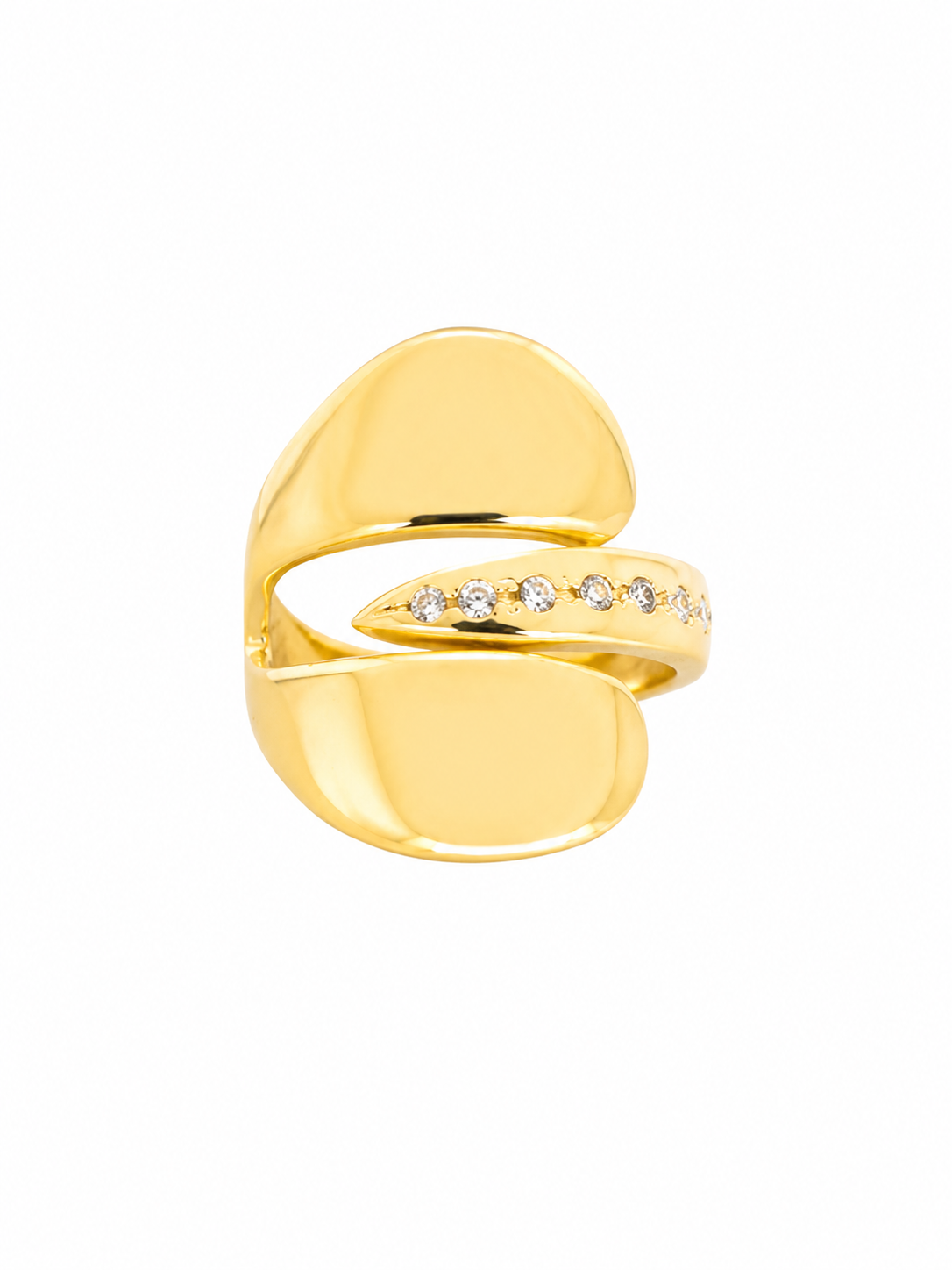 Anillo Bold Fusion dorado baño oro 18K Alenza