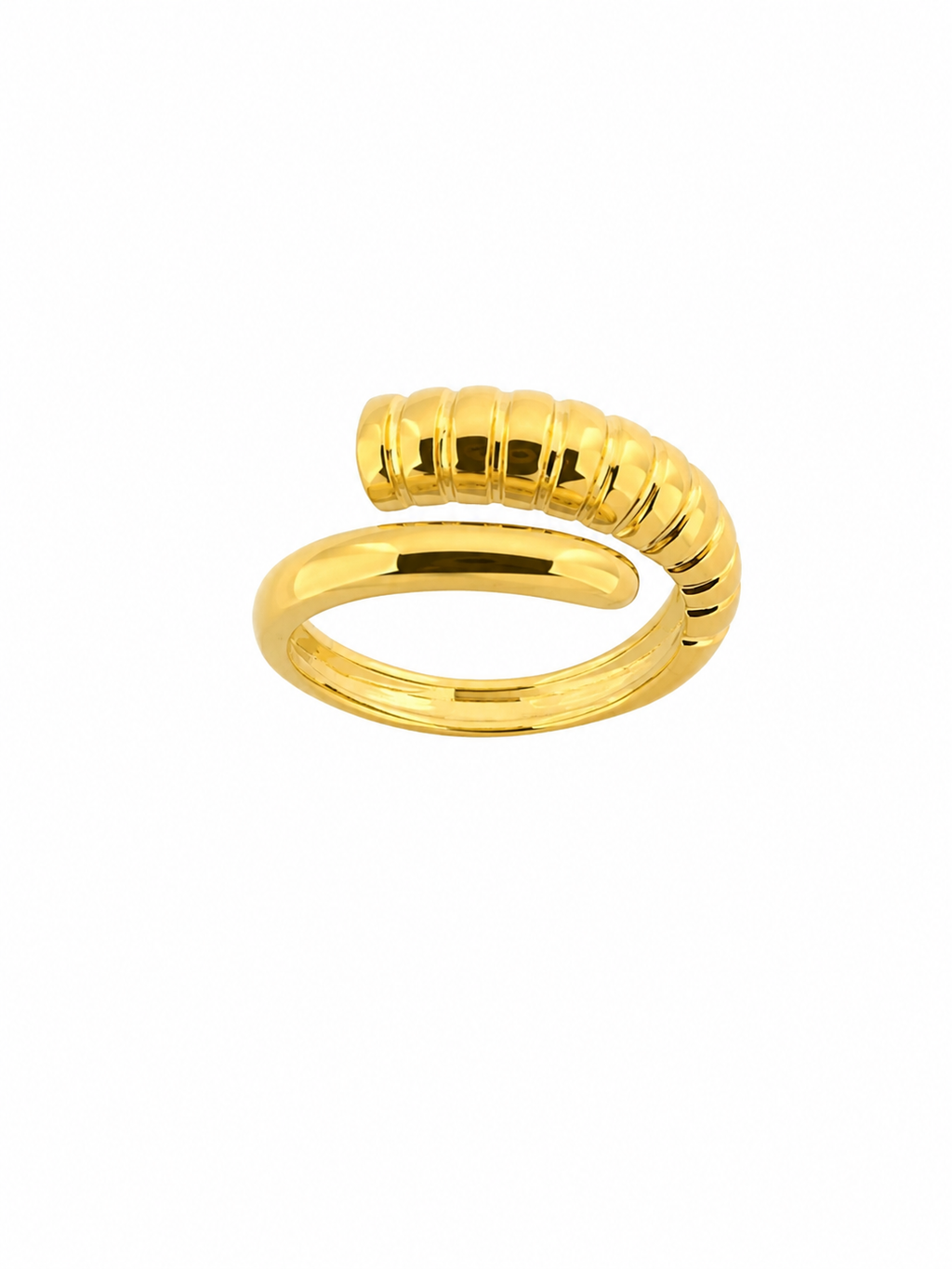 Anillo Ajustable Minimal Chic con Baño de Oro 18K
