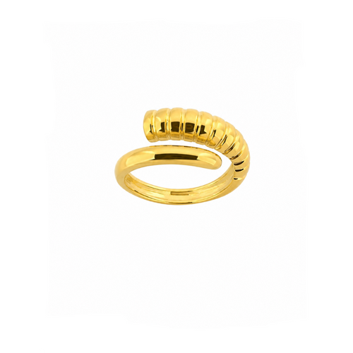 Anillo Ajustable Minimal Chic con Baño de Oro 18K.