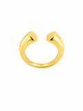Anillo Doble Esencia dorado baño oro 18K Alenza