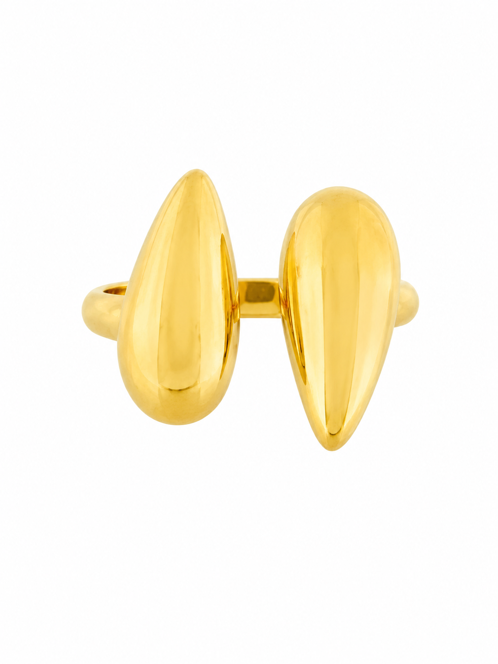 Anillo Ajustable Geométrico con Baño de Oro 18K