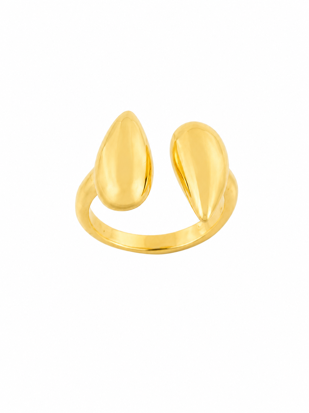 Anillo Ajustable Geométrico con Baño de Oro 18K