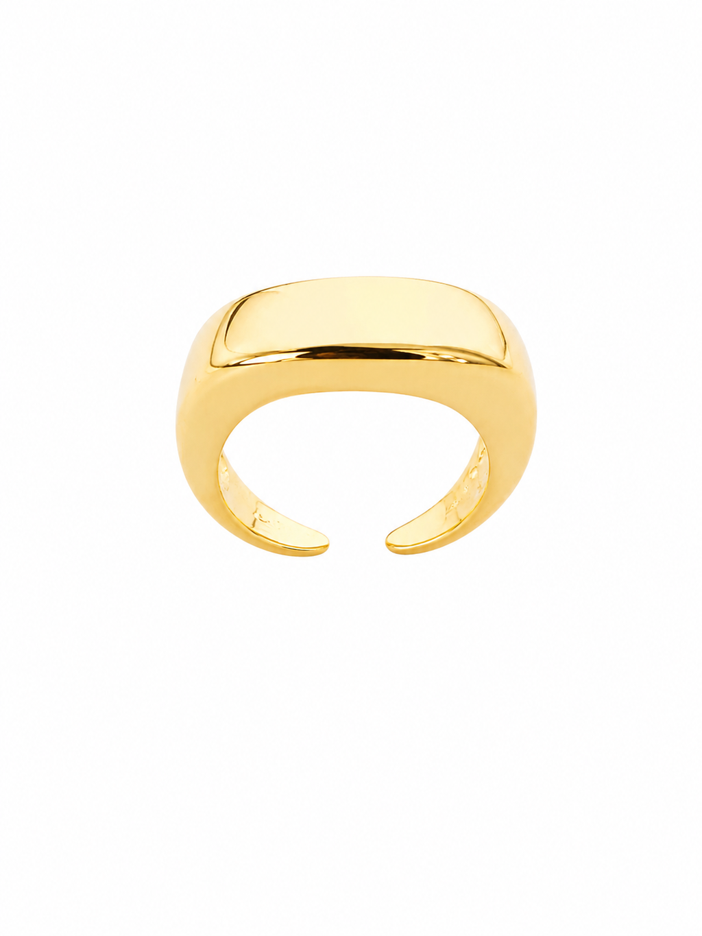 Anillo Dorado Orgánico con Baño de Oro 18K en acabado dorado amarillo premium sobre fondo blanco