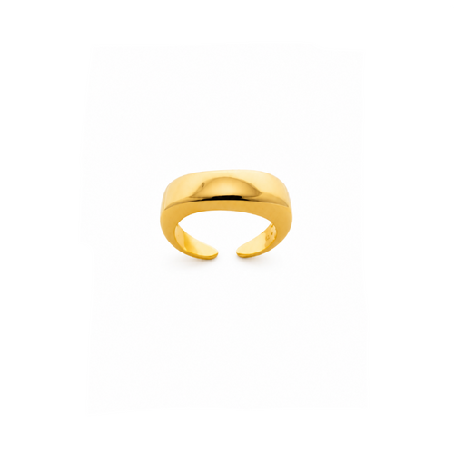Anillo Ajustable Gold Orgánico con Baño de Oro 18K.