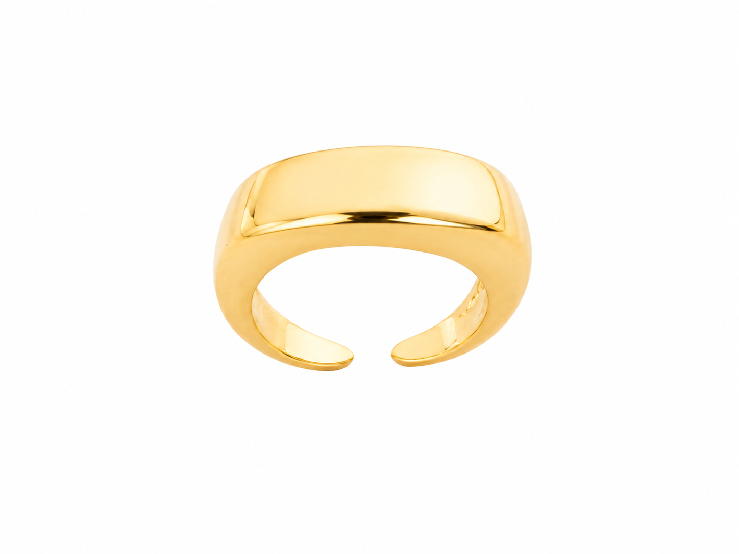 Anillo Ajustable Gold Orgánico con Baño de Oro 18K
