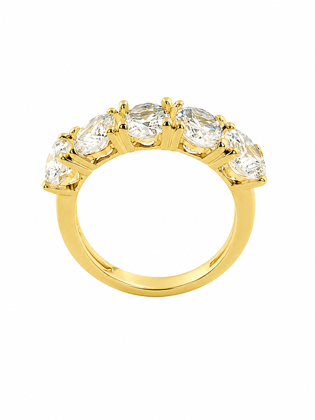 Anillo Línea de Luz dorado baño oro 18K Alenza