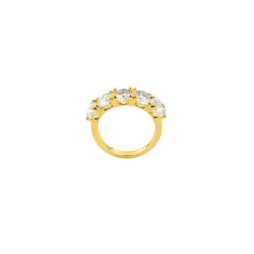 Anillo Línea de Luz dorado baño oro 18K Alenza