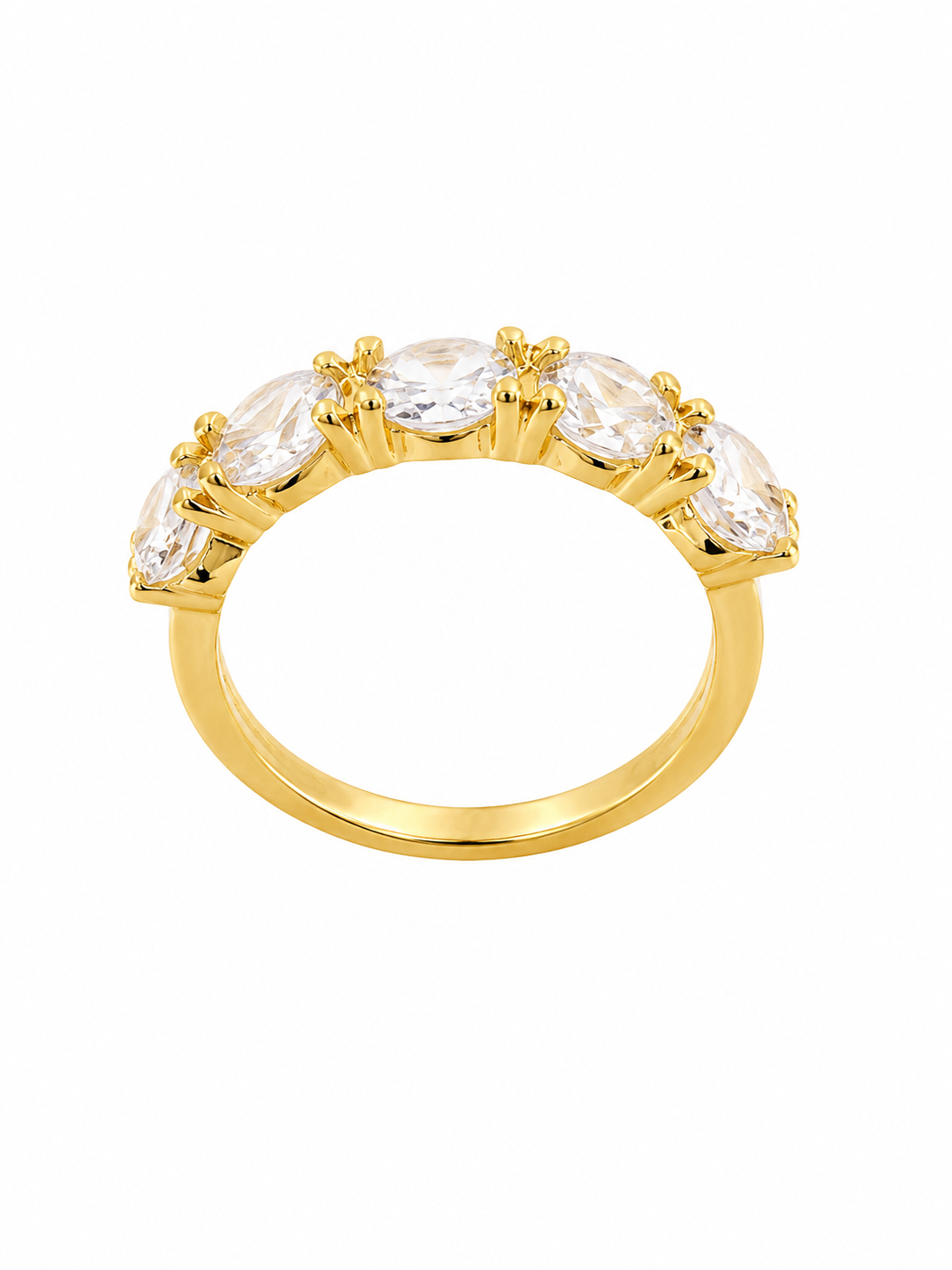 Anillo Línea de Luz con Baño de Oro 18K
