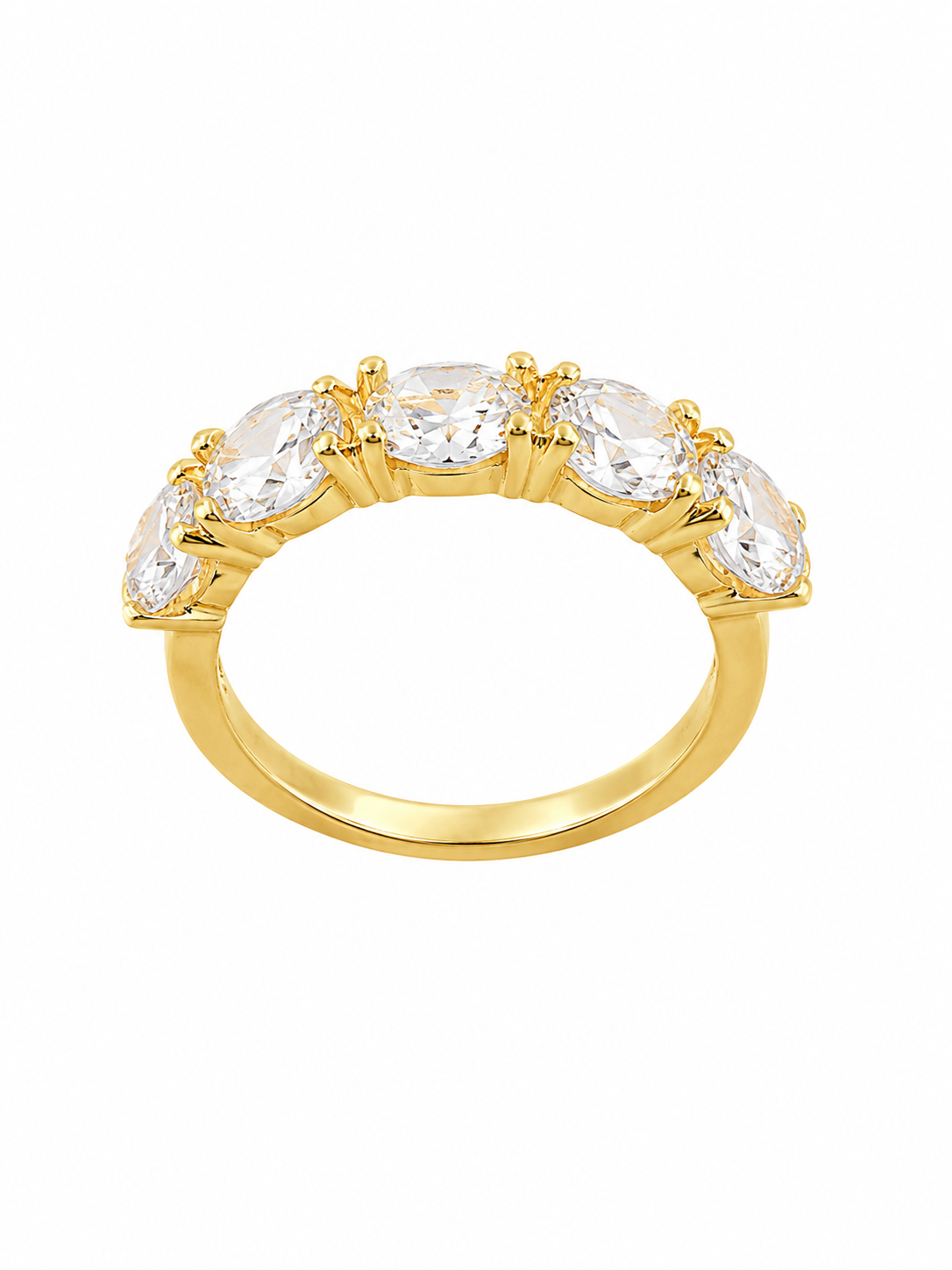 Anillo Línea de Luz con Baño de Oro 18K