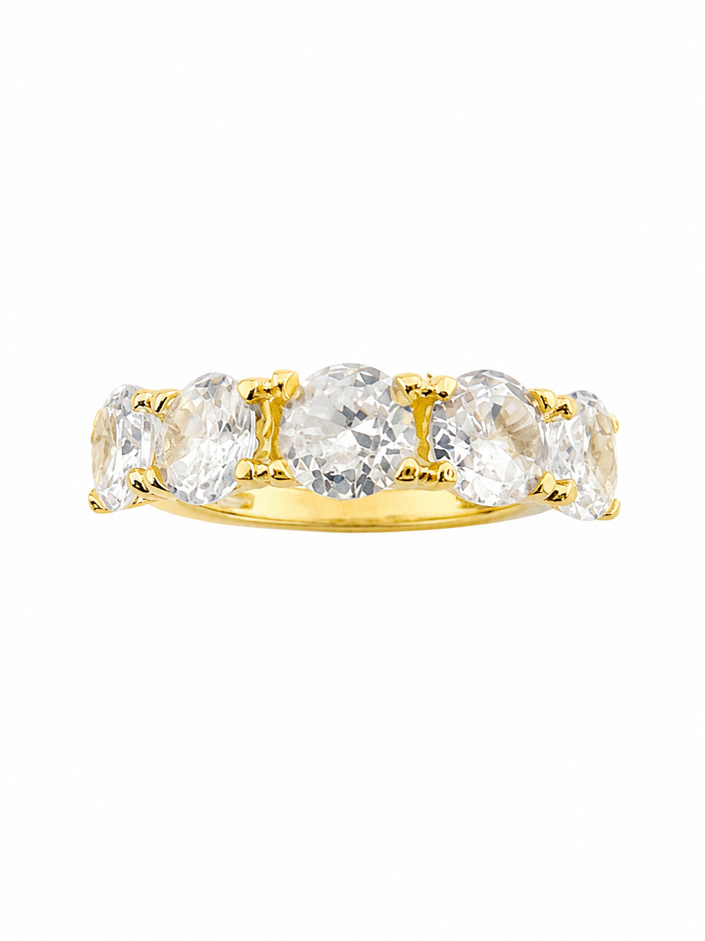 Anillo Línea de Luz con Baño de Oro 18K