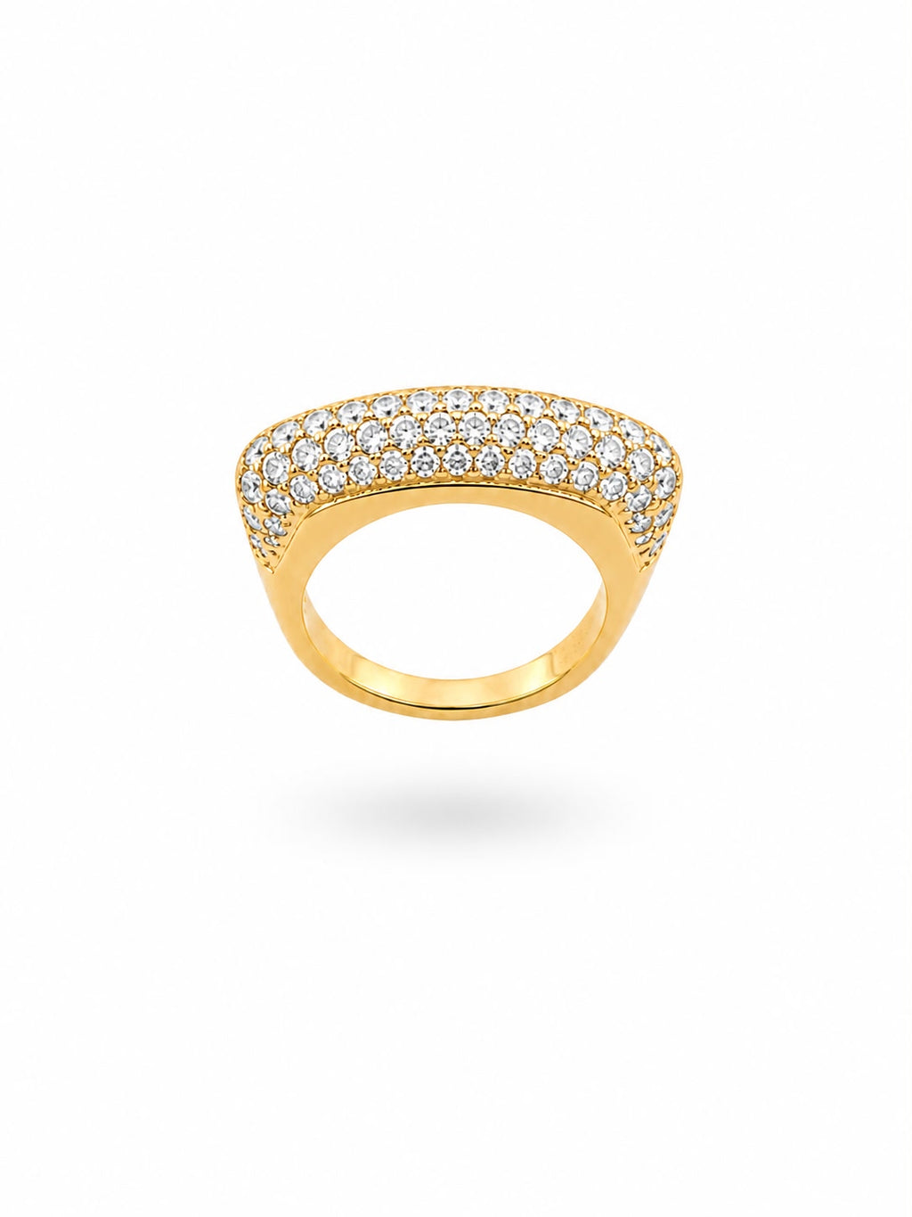 Anillo Bold Pavé con Baño de Oro 18K