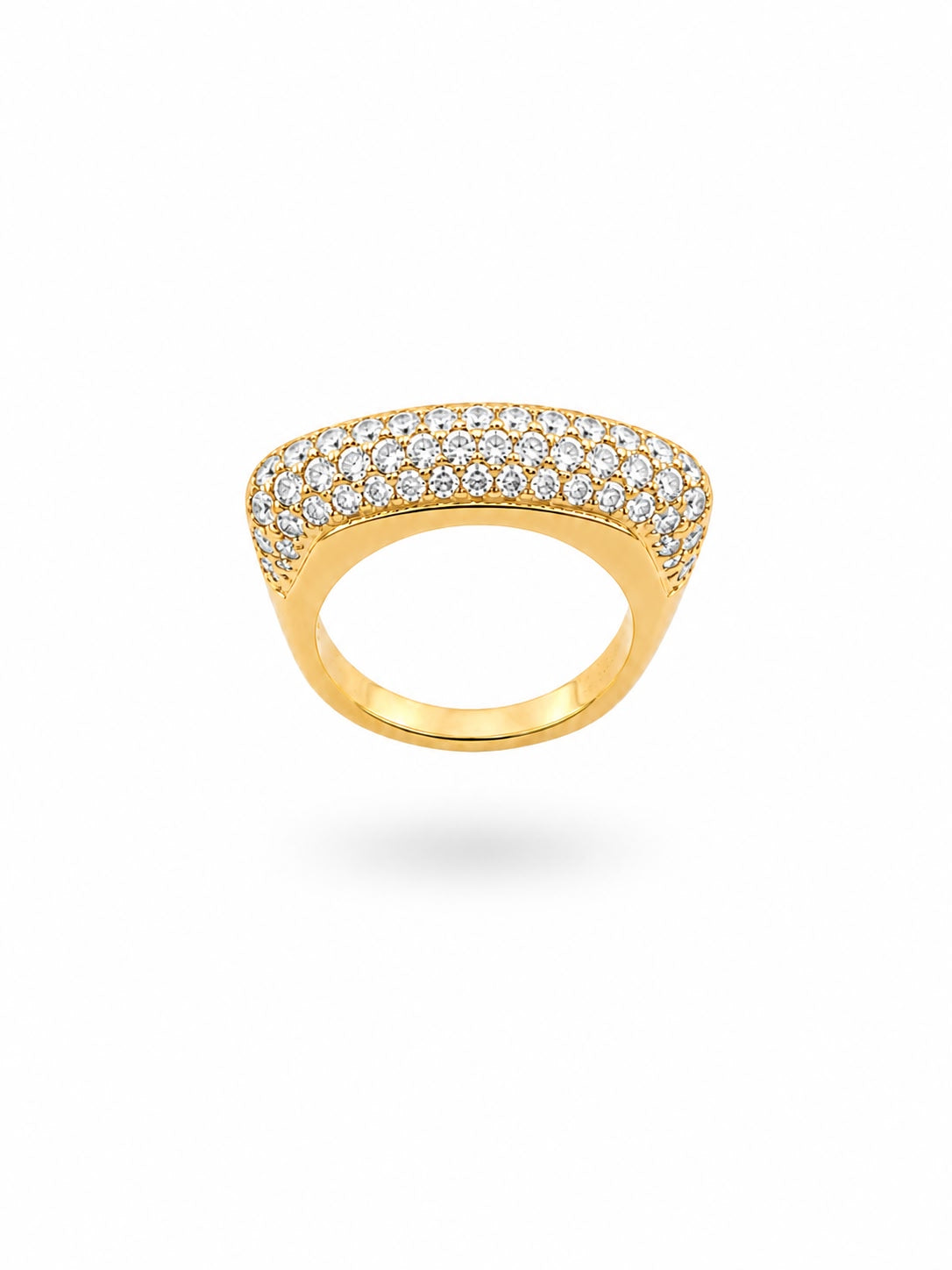 Anillo Bold Pavé con Baño de Oro 18K