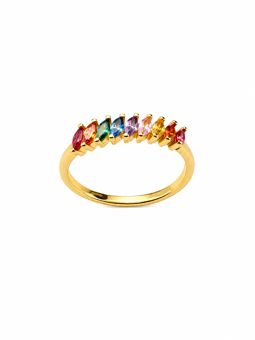 Anillo Dorado Bold Escultural con Baño de Oro 18K en acabado dorado amarillo premium sobre fondo blanco