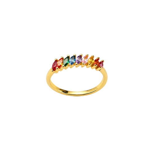 Anillo Dorado Bold Escultural con Baño de Oro 18K en acabado dorado amarillo premium sobre fondo blanco