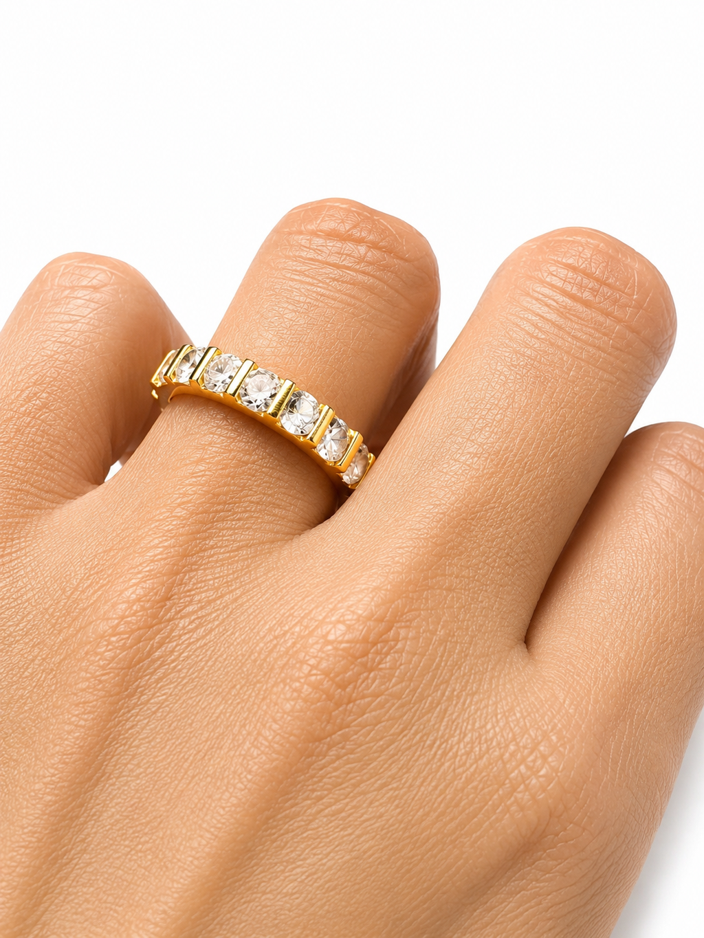 Anillo Infinito Statement con Baño de Oro 18K