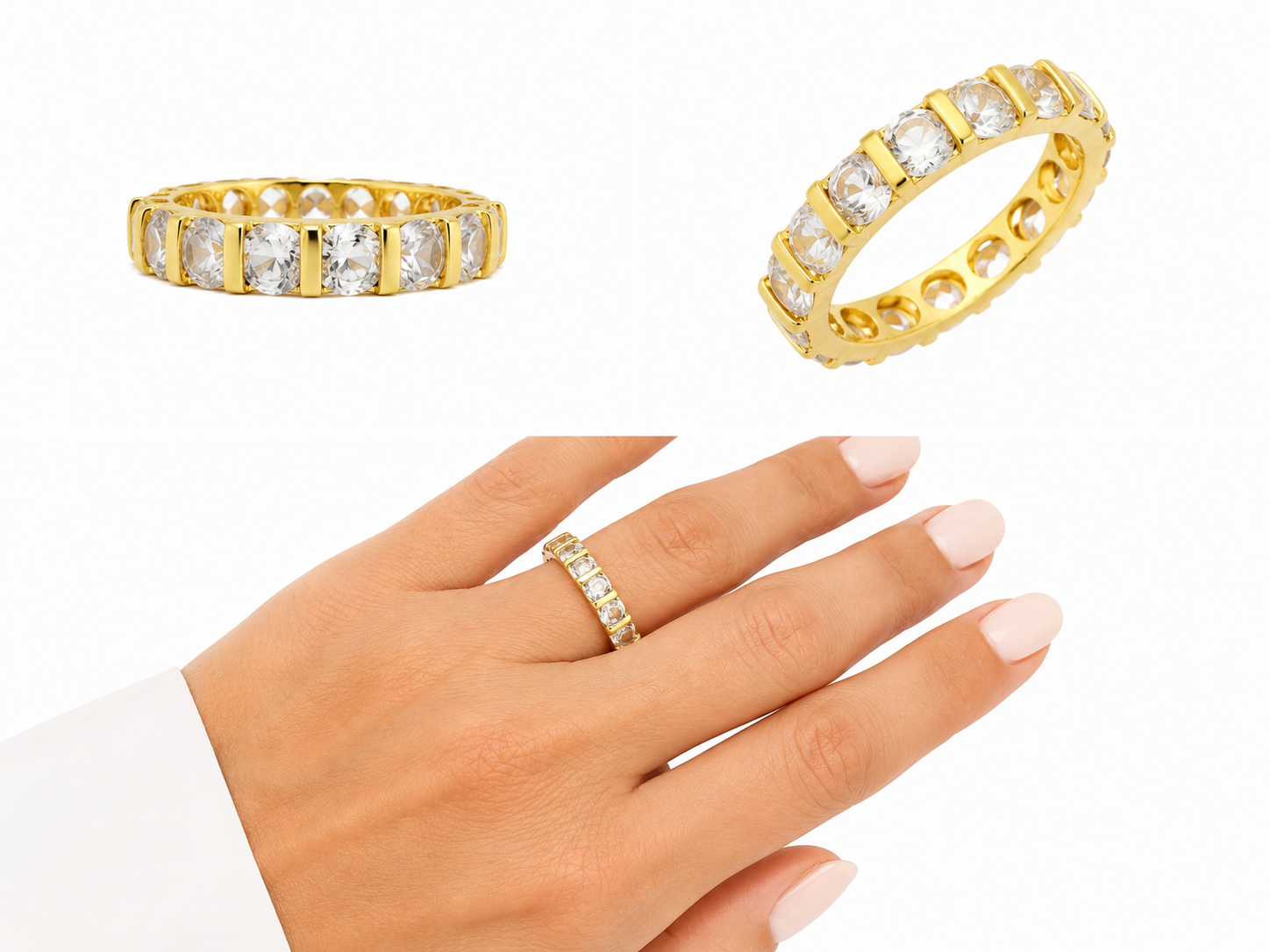 Anillo Infinito Statement con Baño de Oro 18K