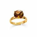Anillo Ajustable Solitario Brillante con Baño de Oro 18K