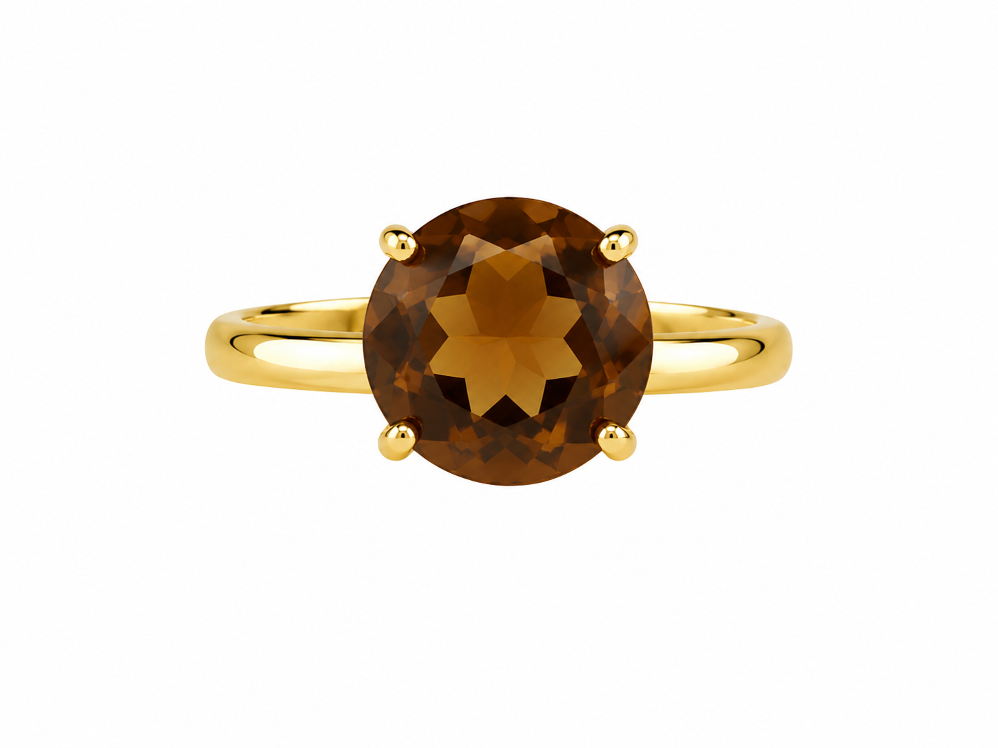 Anillo Ajustable Solitario Brillante con Baño de Oro 18K