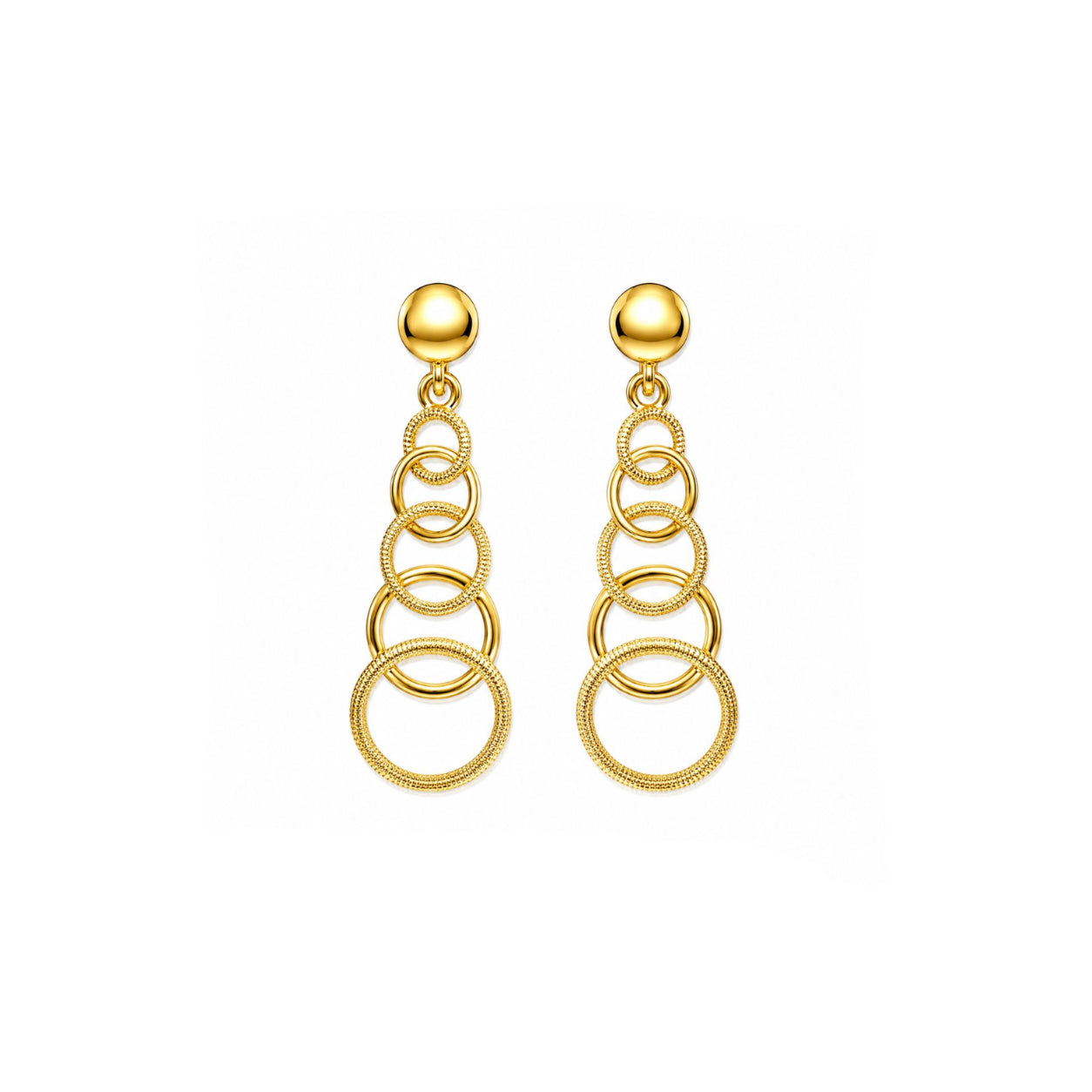 Aros Golden Orbit con Baño de Oro 18K.