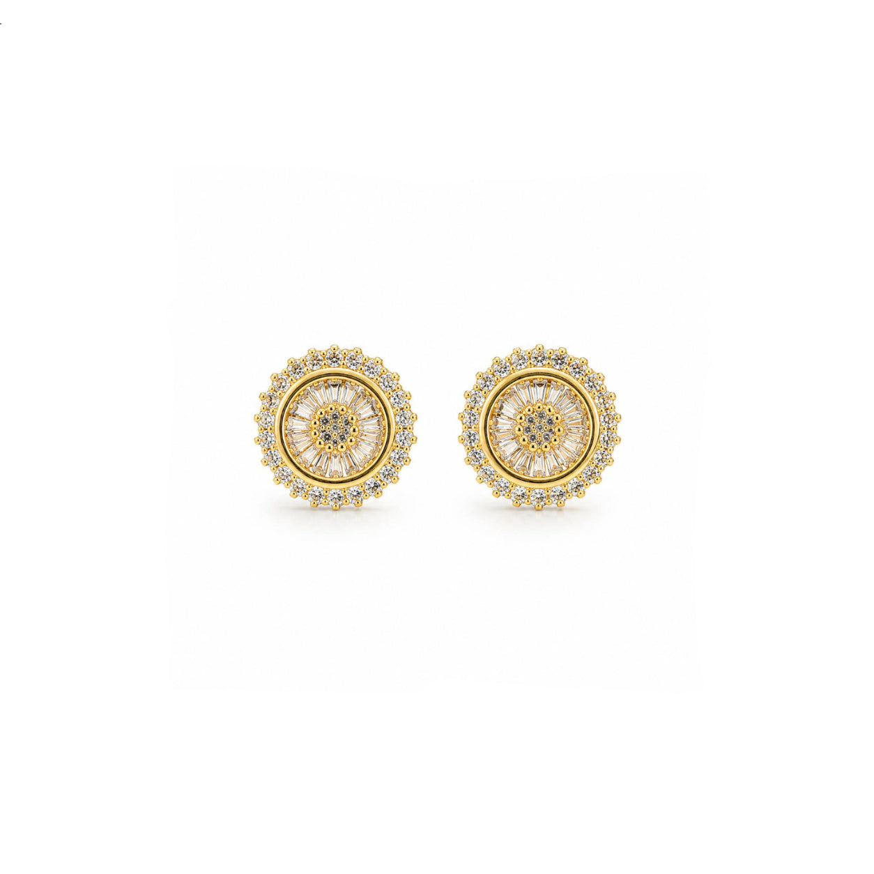 Aros Pizza Éclat con Baño de Oro 18K.