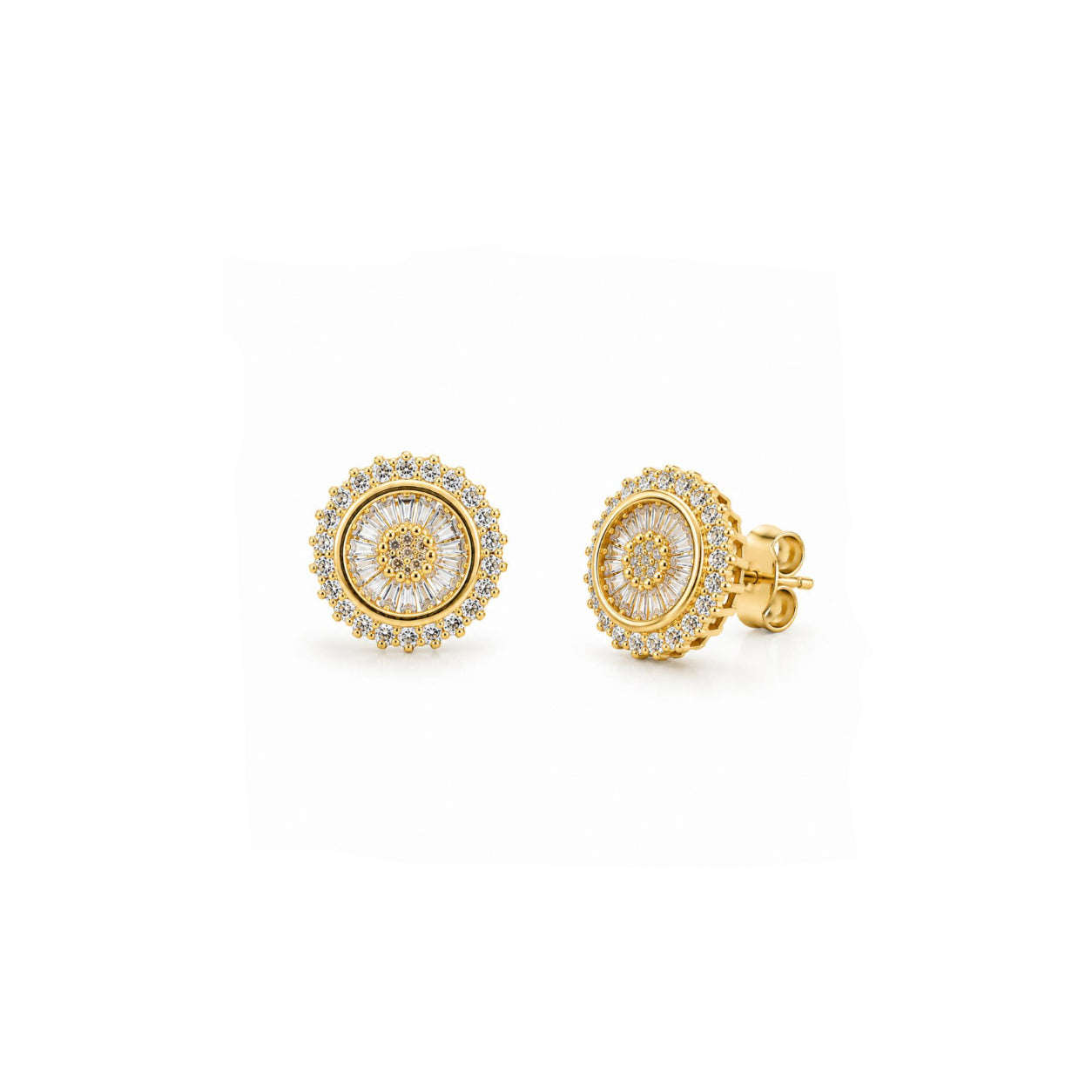 Aros Pizza Éclat con Baño de Oro 18K.