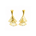 Aros Celeste con Baño de Oro 18K.