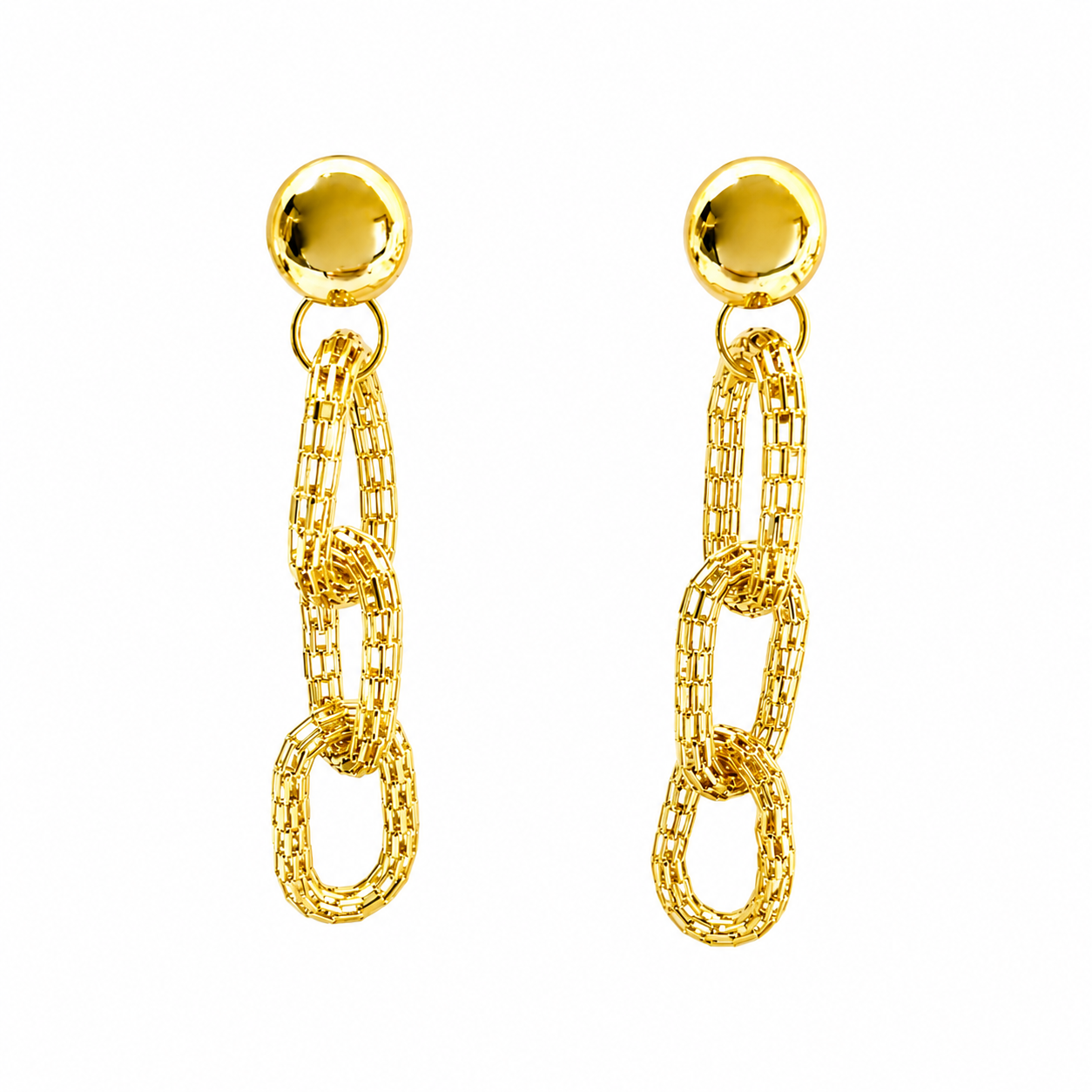 Aros Dorados Éclat dorado baño oro 18K Alenza
