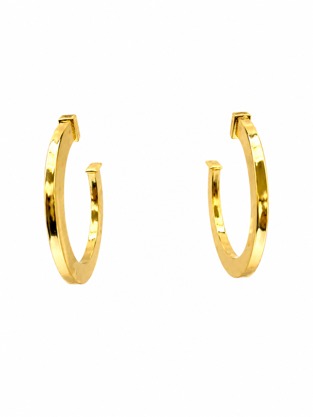 Aros Dorados Milano dorado baño oro 18K Alenza