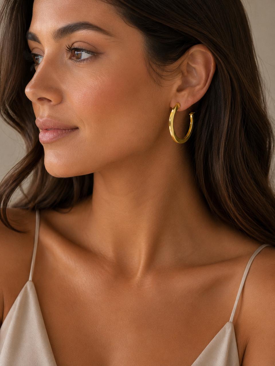 Aros Milano con Baño de Oro 18K
