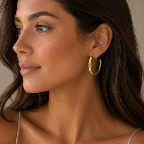 Argollas Milano con Baño de Oro 18K.