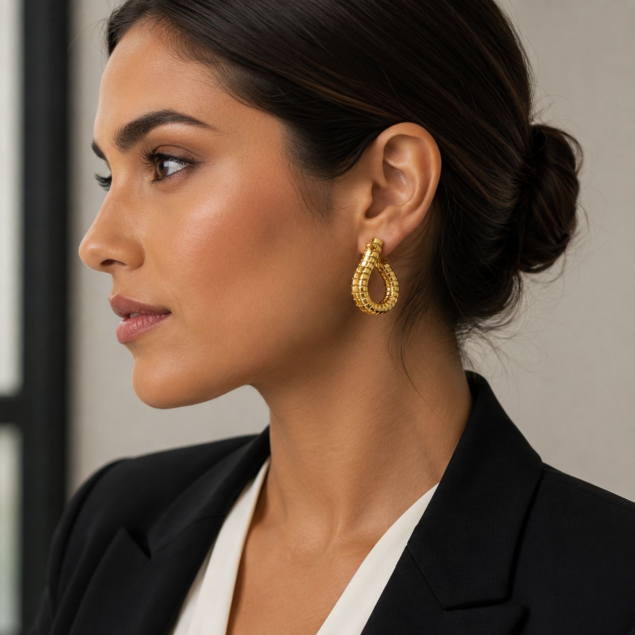Aros Helix con Baño de Oro 18K.