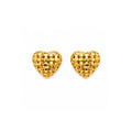 Aros Corazón Trenzado con Baño de Oro 18K.