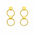 Aros Dorados Aura dorado baño oro 18K Alenza