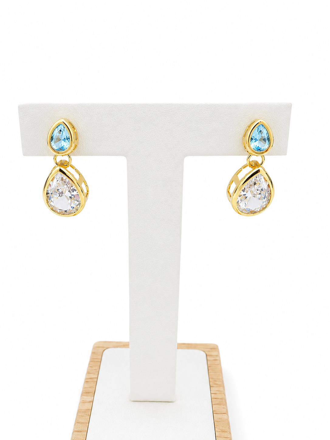 Aros Dorados Valentina dorado baño oro 18K Alenza