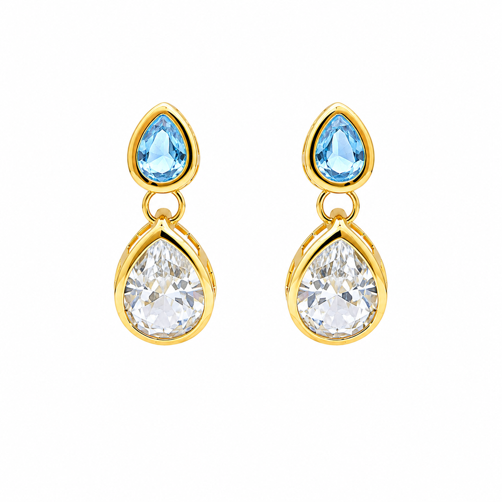 Aros Valentina con Baño de Oro 18K