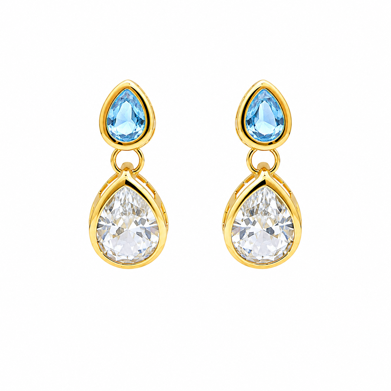 Aros Valentina con Baño de Oro 18K
