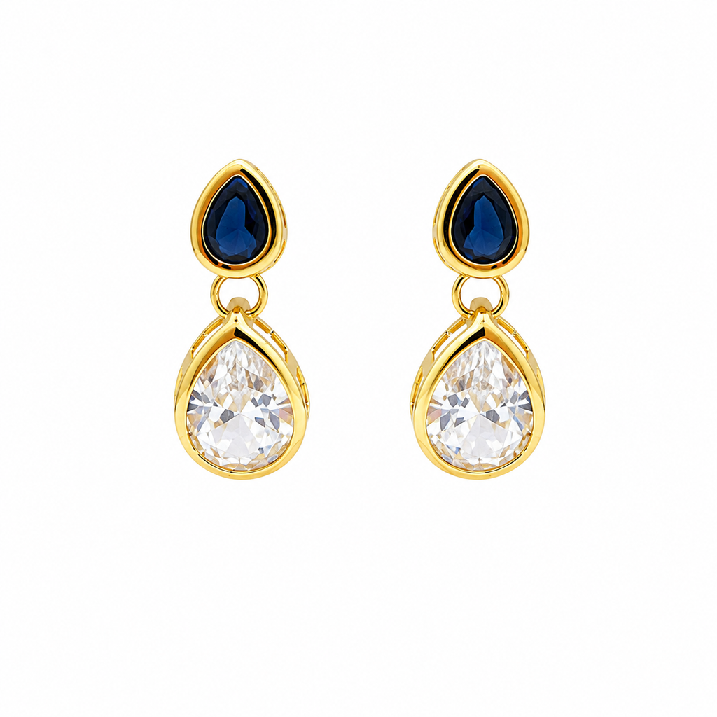 Aros Dorados Riviera dorado baño oro 18K Alenza