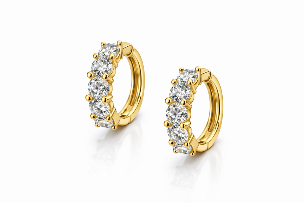 Aros Lumière con Baño de Oro 18K