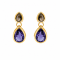 Aros Dorados Amelie dorado baño oro 18K Alenza