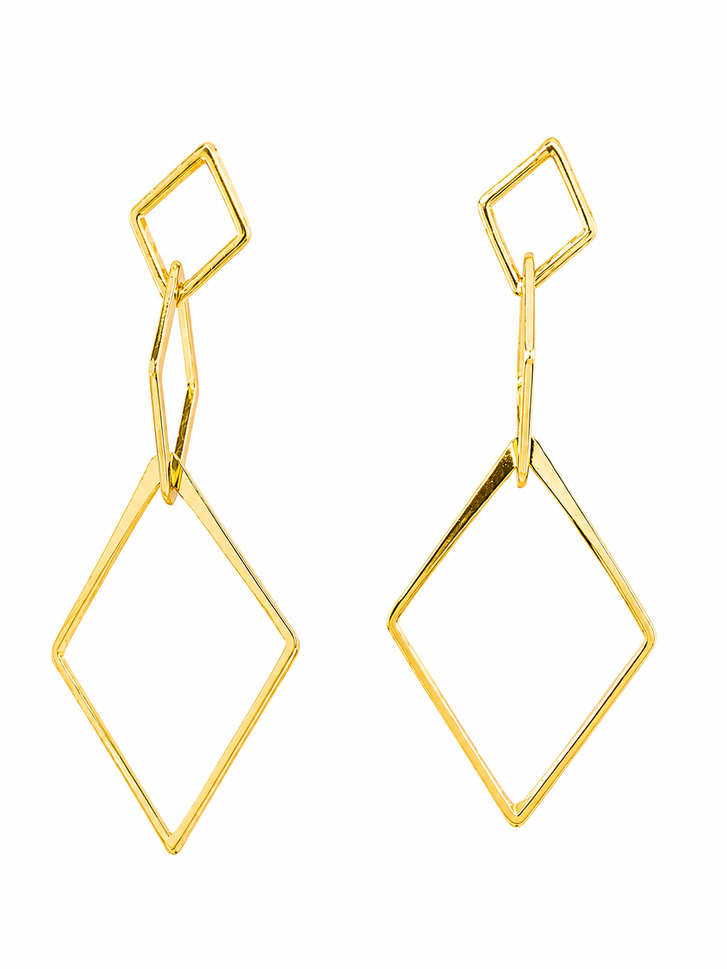 Aros dorados Classic Glow con baño de oro 18K