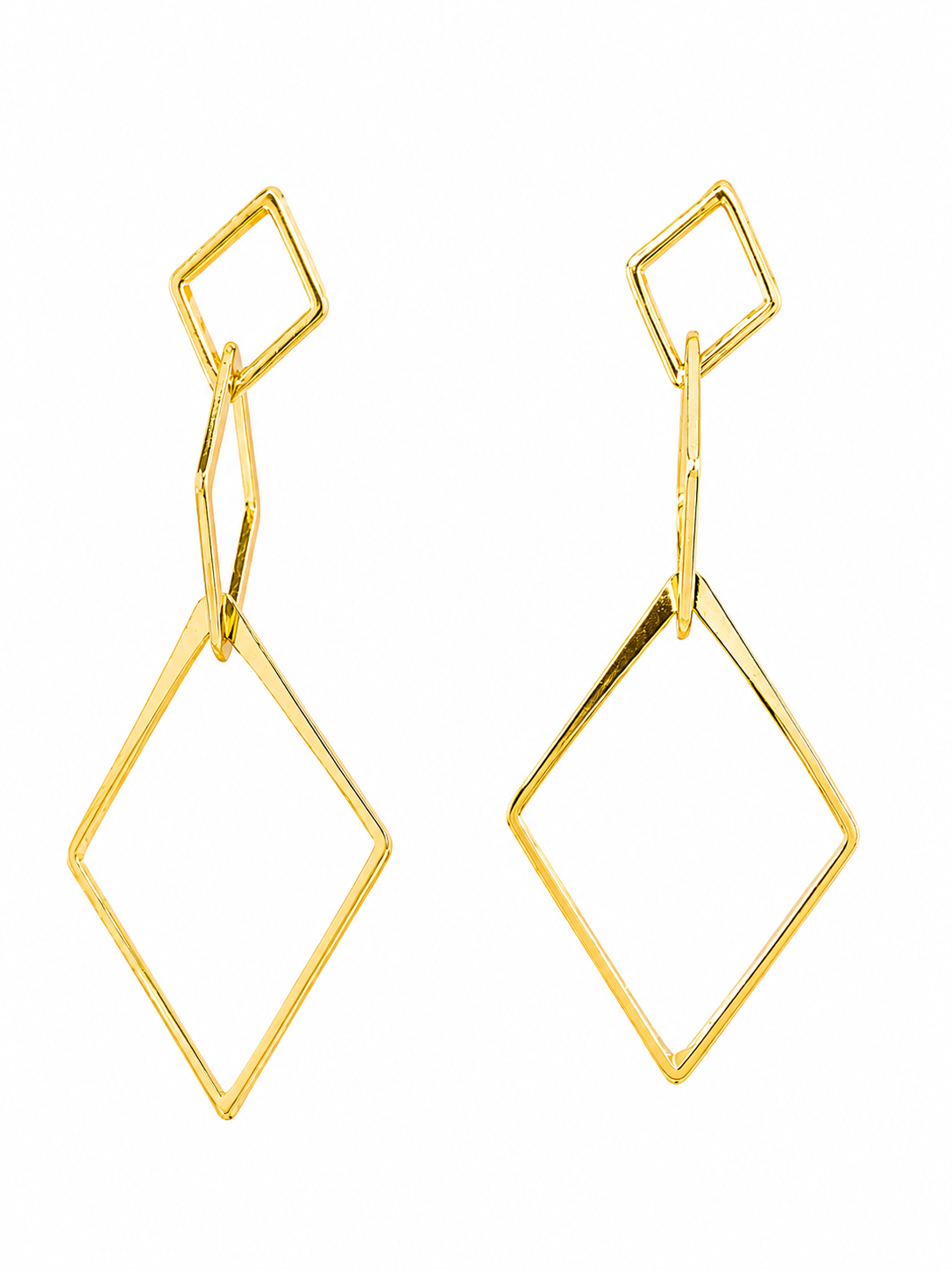 Aros dorados Classic Glow con baño de oro 18K