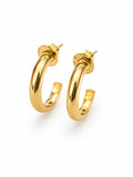 Aros Bold Classic Hoops dorado baño oro 18K Alenza