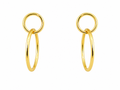 Aros Dual Circle dorado baño oro 18K Alenza