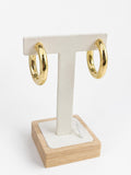 Aros Bold Oval dorado baño oro 18K Alenza